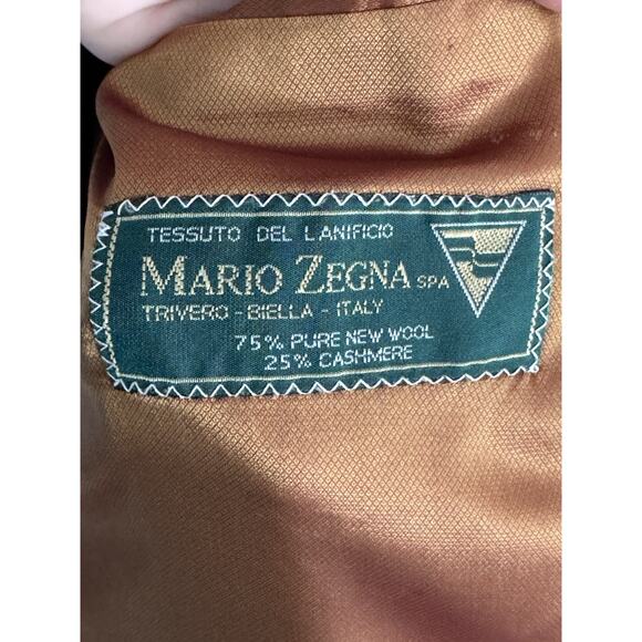 MARIO ZEGNA Lubiam Men's Tan Orange Brown Wool Cashmere Blend Blazer 58L - Picture 10 of 11